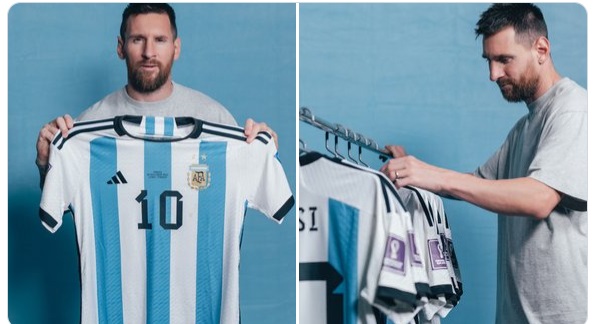 Áo đấu World Cup 2022 của Lionel Messi sẽ được bán đấu giá